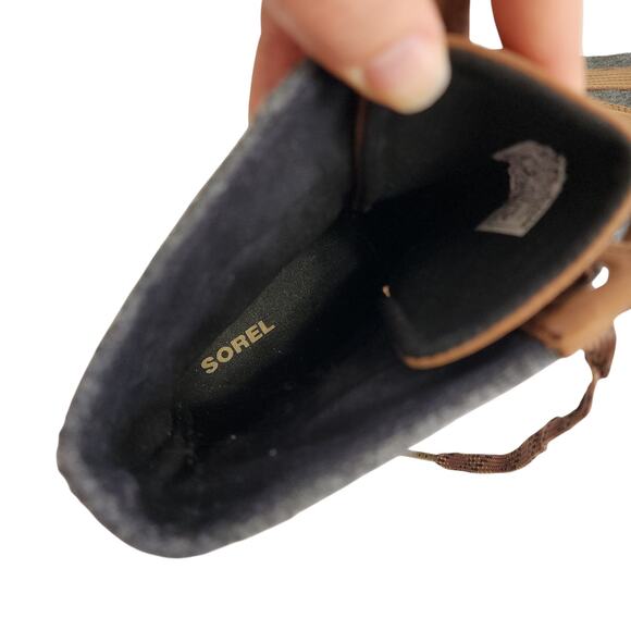 Sorel Womens Lexie Wedge Boot Size 10 Brown Tobacco Felt Waterproof Outerwear - Picture 9 of 10